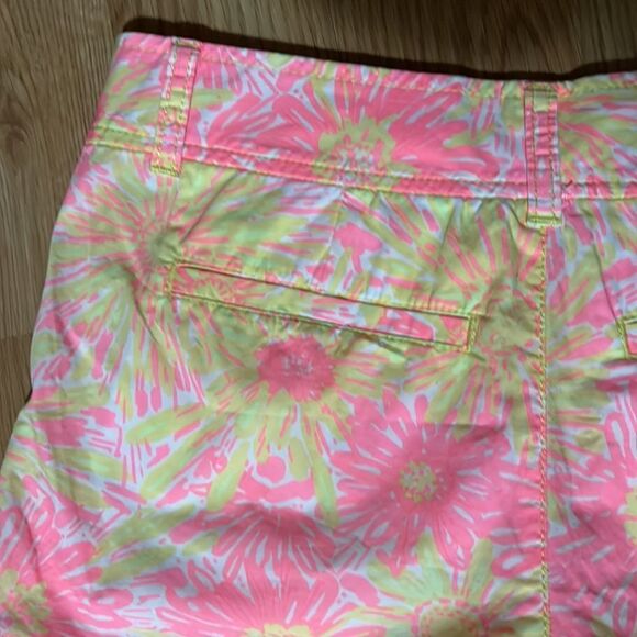 Lilly Pulitzer Pink and Yellow Floral Shorts - Picture 8 of 8